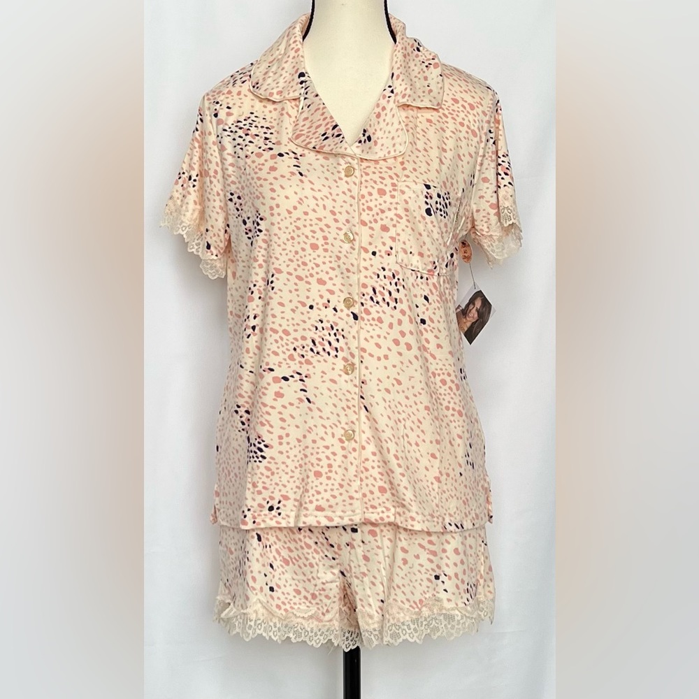 NWT Thalia Sodi Adorable Animal Dot 2pc Sleep Short Set Medium